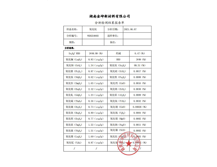 氧化钪行标4N