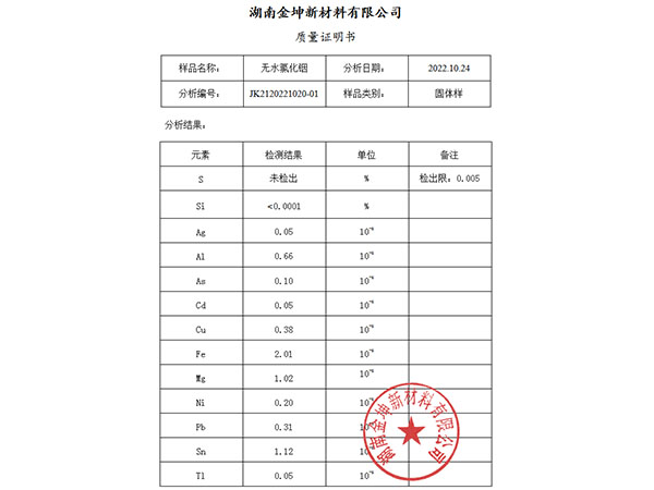 无水氯化铟