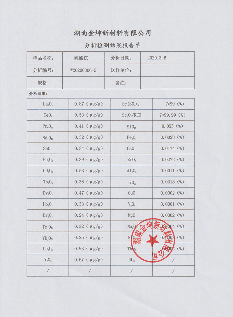 湖南金坤新材料有限公司,金属钪,金属钪粉,铝钪合金,金属钪靶,铝钪靶材,铝基靶材,氧化钪,各类钪盐,氟化钪,贵金属粉末低氧超细钛粉,锆粉,铪粉,铌粉,钽粉